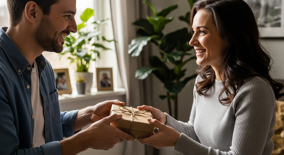 kreatives Geschenk überreichen
