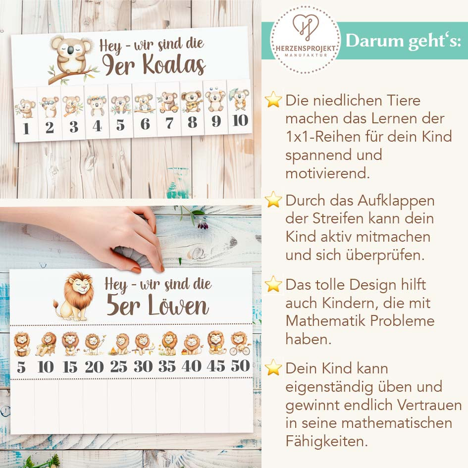 1x1 Lernkarten Herzensprojekt Manufaktur