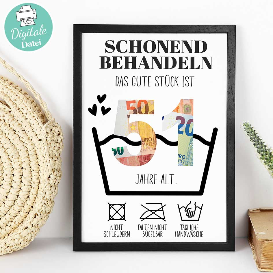 Geldgeschenk zum 51. Geburtstag Herzensprojekt Manufaktur