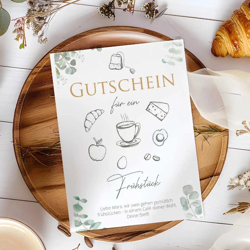 Gutschein gemeinsames Frühstück Herzensprojekt Manufaktur