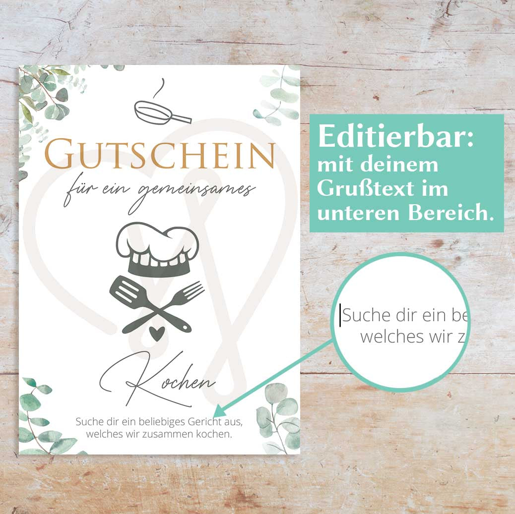 Gutschein Gemeinsames Kochen Herzensprojekt Manufaktur