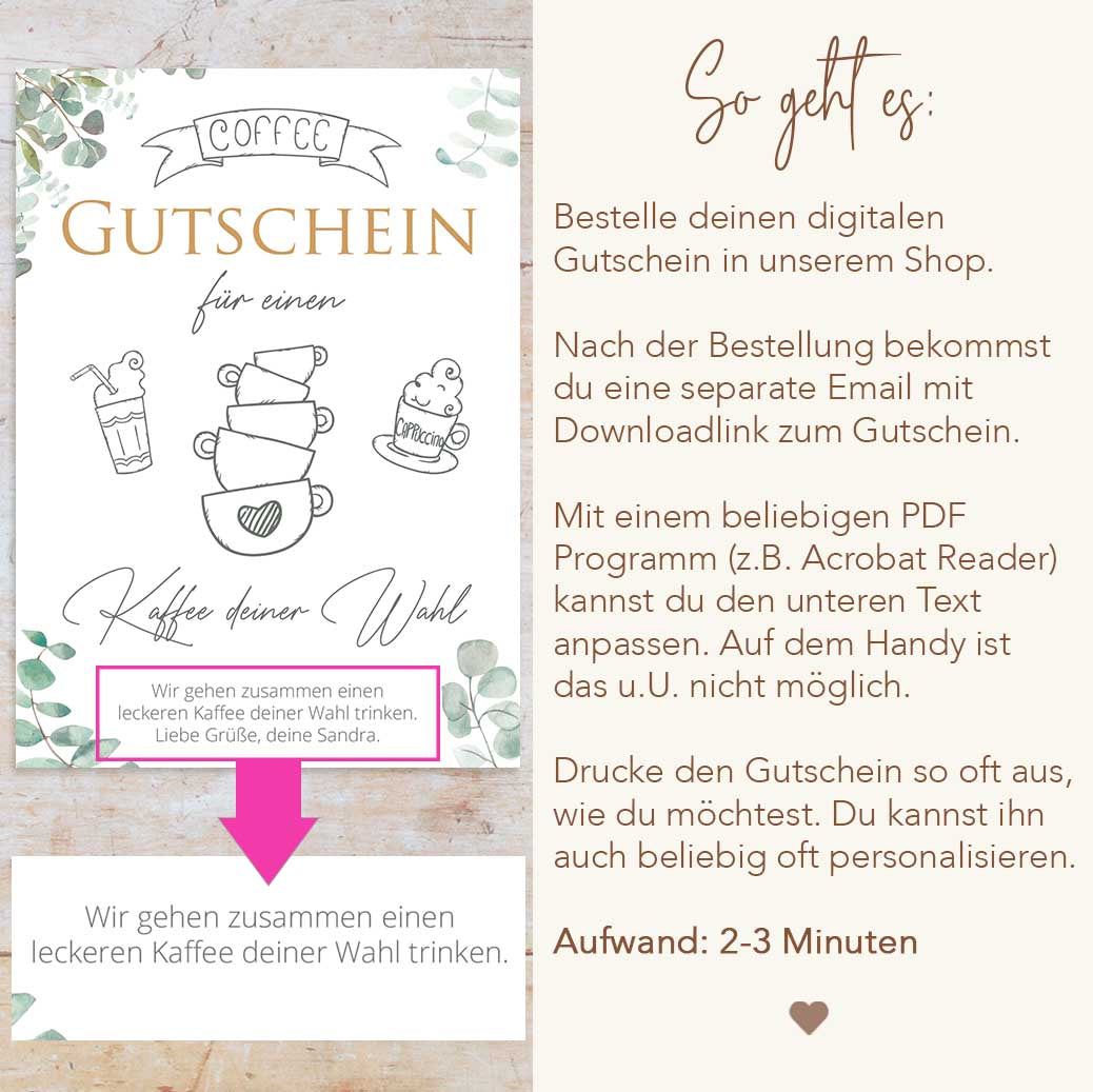 Gutschein für Kaffee & Kuchen Herzensprojekt Manufaktur