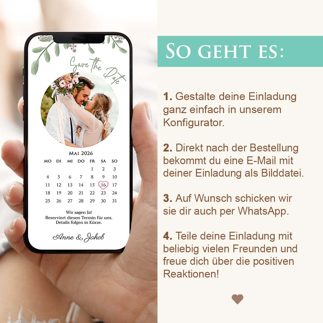 Save the Date WhatsApp Herzensprojekt Manufaktur