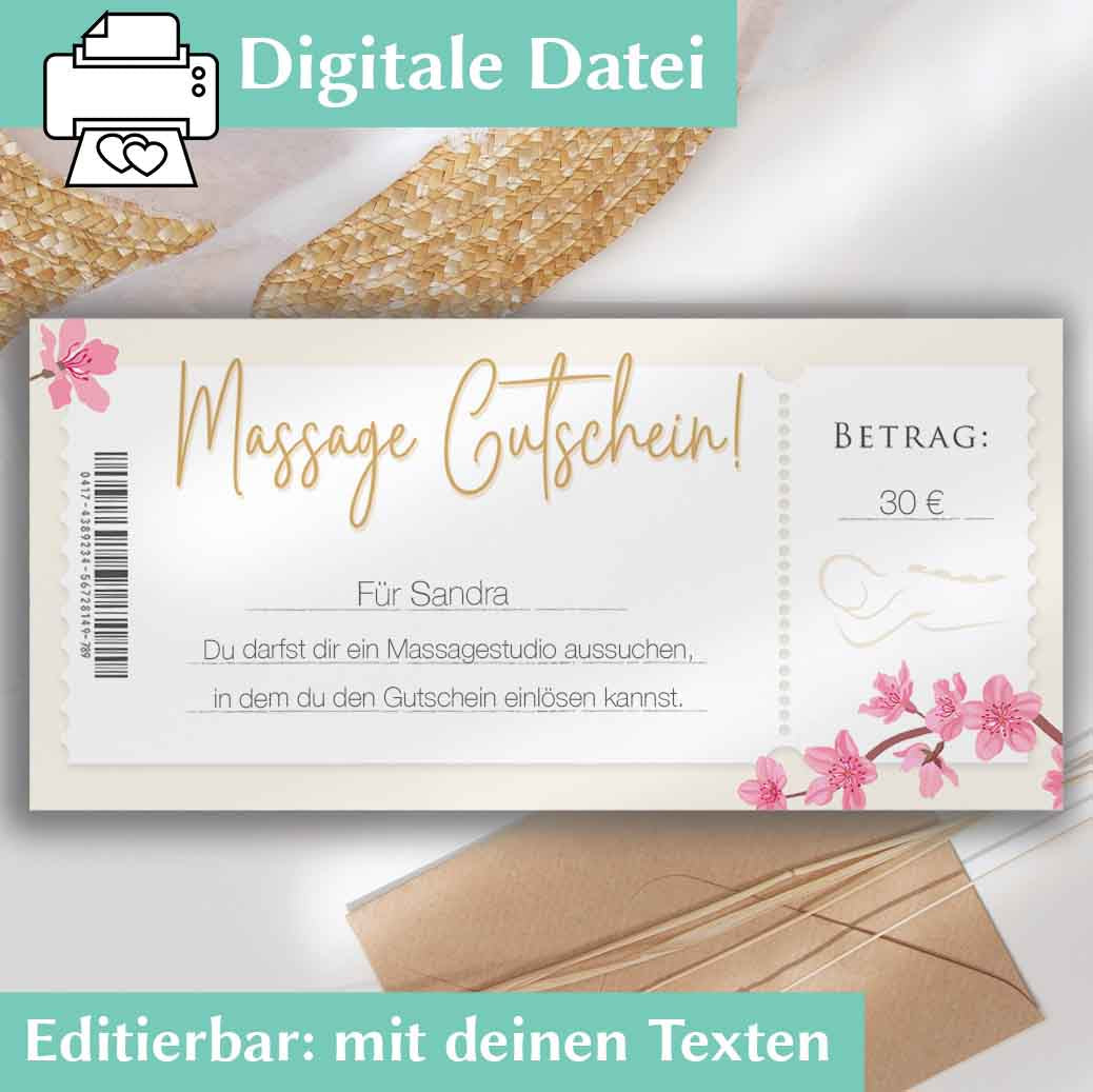 Massage Gutschein Herzensprojekt Manufaktur