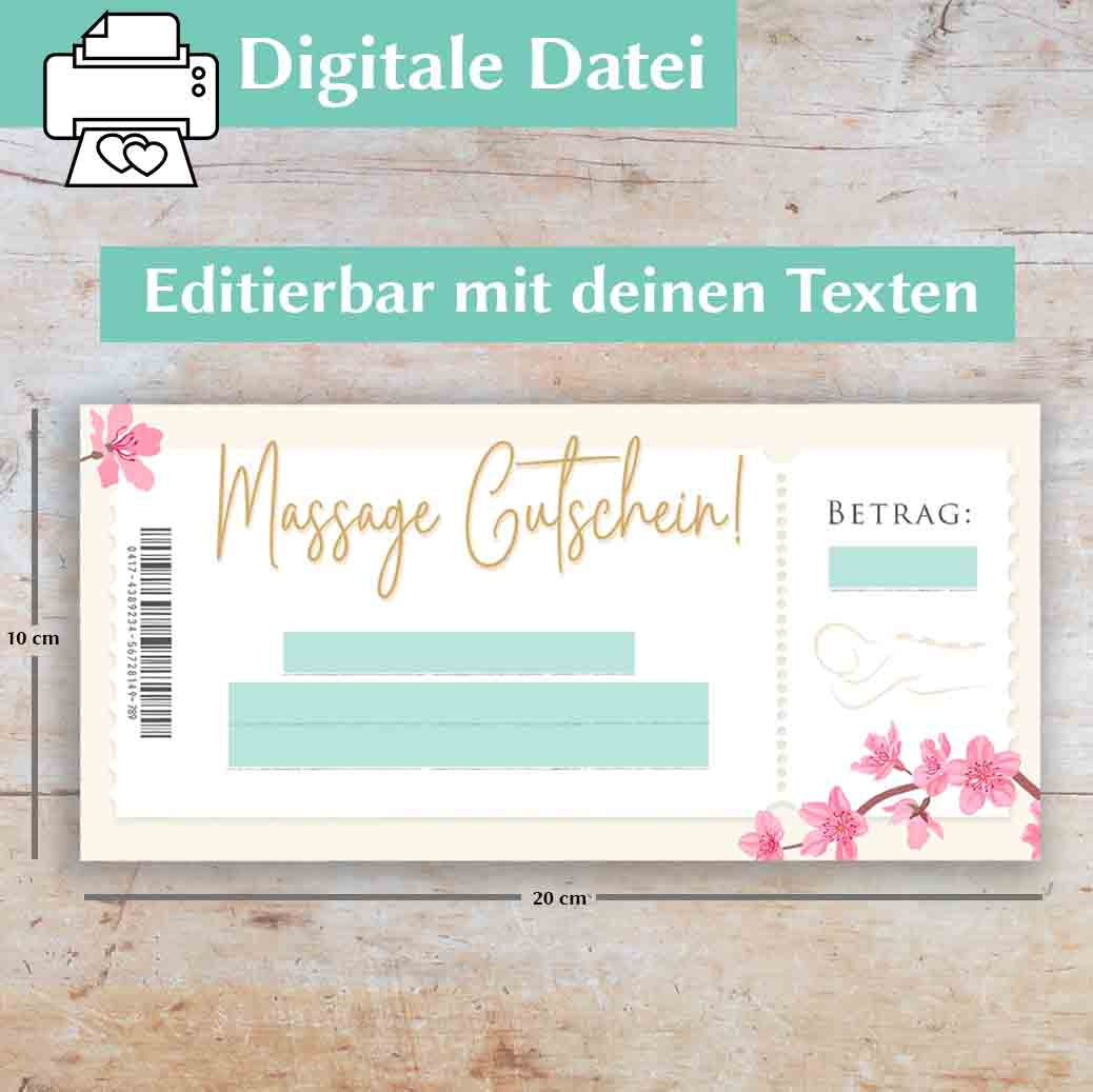 Massage Gutschein Herzensprojekt Manufaktur