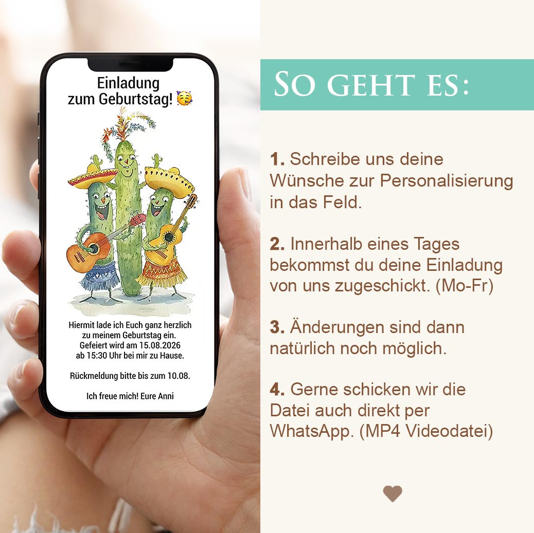 Videoeinladung zum Geburtstag Herzensprojekt Manufaktur