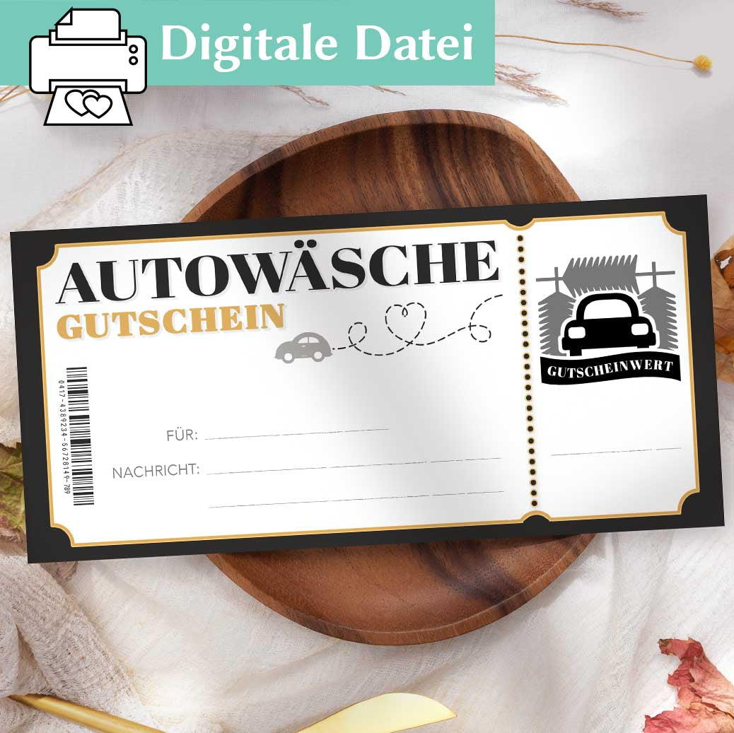 Autowäsche Gutschein Herzensprojekt Manufaktur