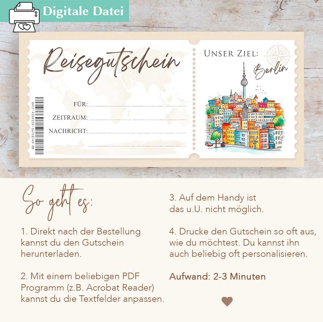 Kurzurlaub Berlin Gutschein Herzensprojekt Manufaktur