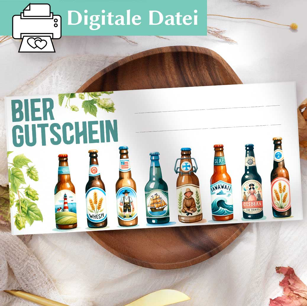 Biergutschein Vorlage Herzensprojekt Manufaktur