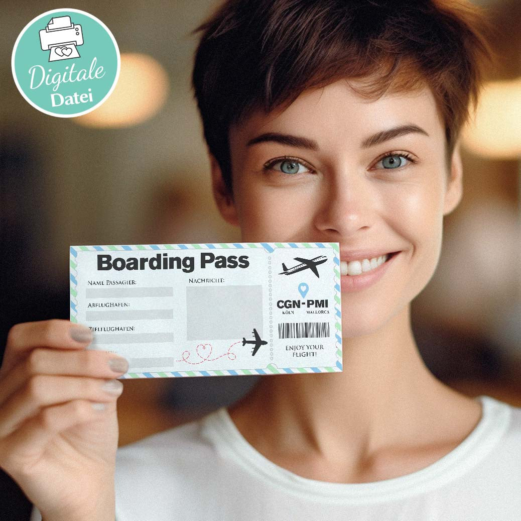 Boarding Pass Vorlage Herzensprojekt Manufaktur