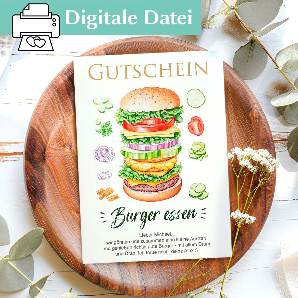 Burger Essen Gutschein Herzensprojekt Manufaktur