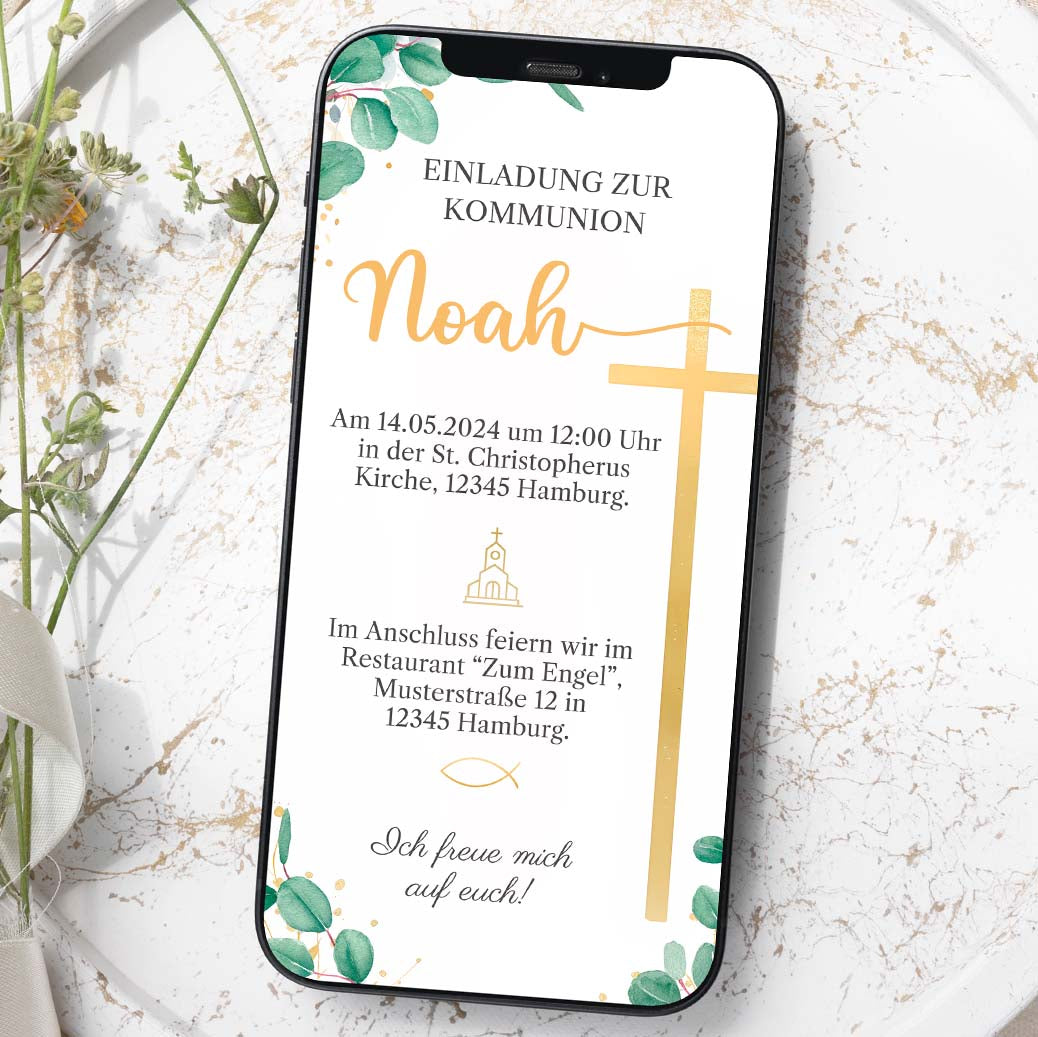 Einladung Kommunion Herzensprojekt Manufaktur