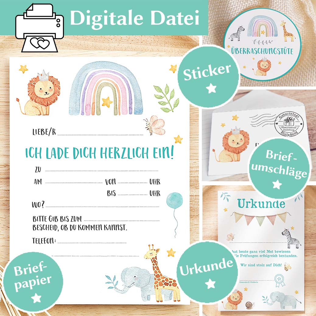 Einladung zum Kindergeburtstag Herzensprojekt Manufaktur