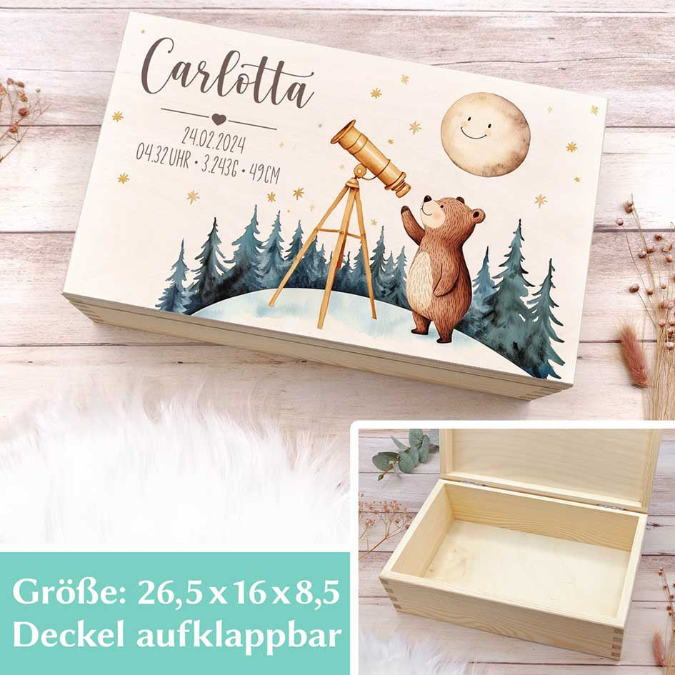 Erinnerungskiste Bär & Sterne Herzensprojekt Manufaktur