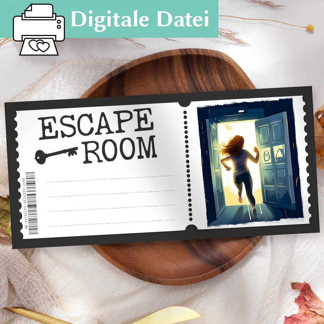 Escape Room Gutscheinvorlage Herzensprojekt Manufaktur