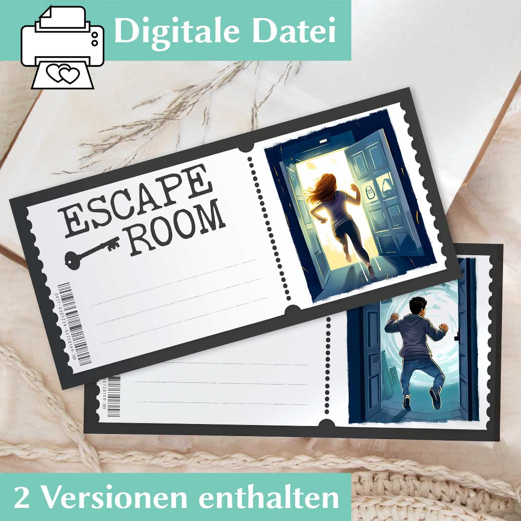 Escape Room Gutscheinvorlage Herzensprojekt Manufaktur