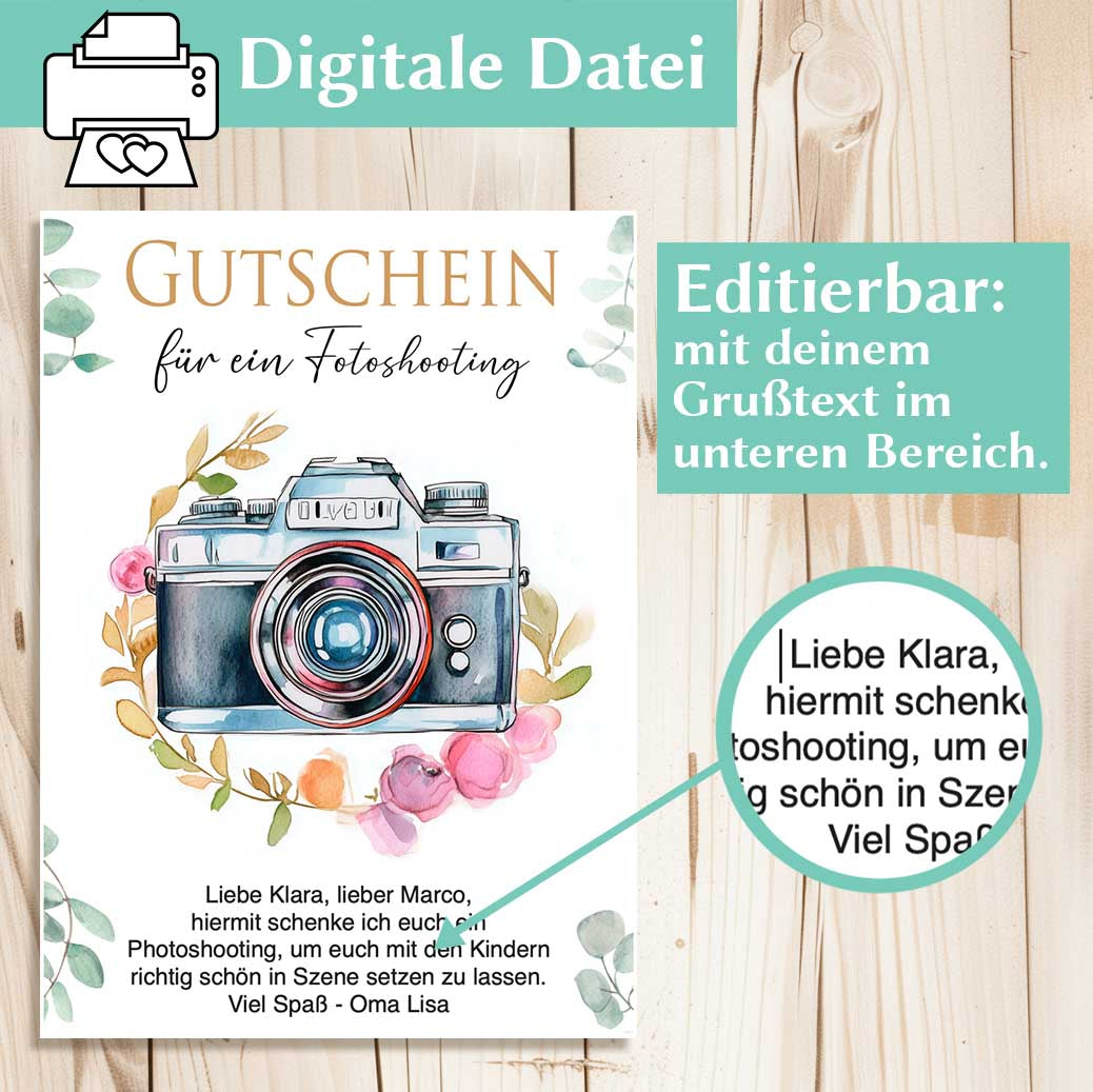 Fotoshooting Gutschein Herzensprojekt Manufaktur