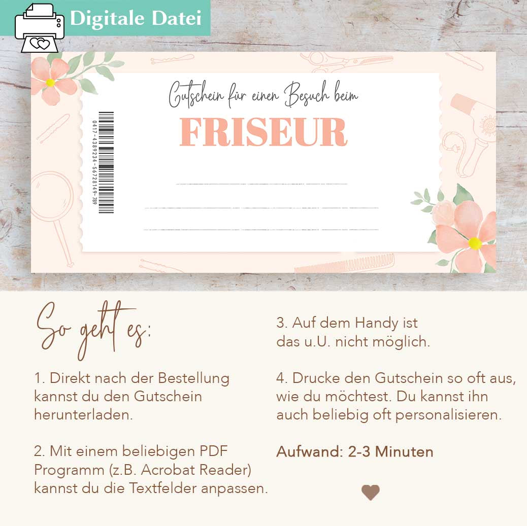 Friseurgutschein Herzensprojekt Manufaktur
