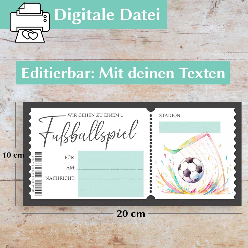 Fußball Gutschein zum Ausdrucken Herzensprojekt Manufaktur