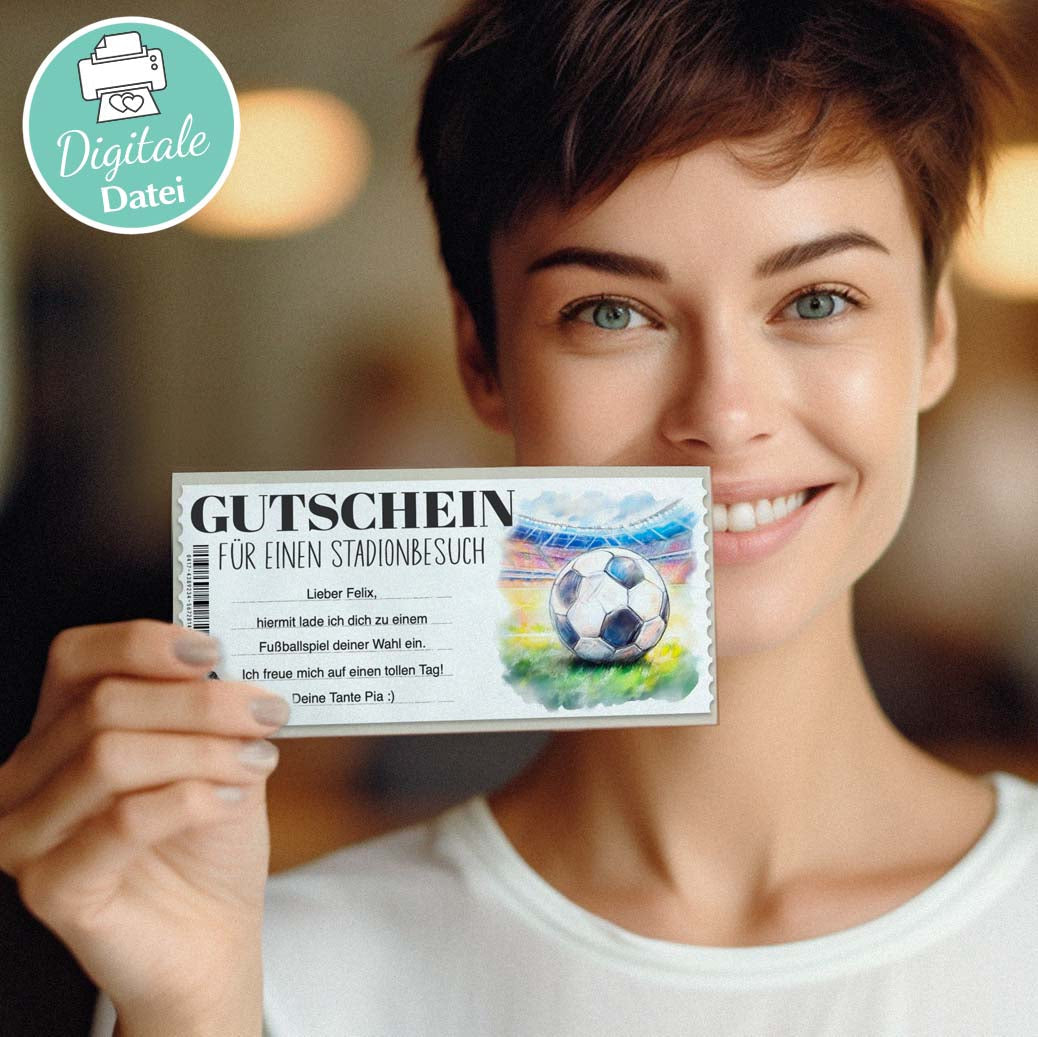 Fußballspiel Gutschein Herzensprojekt Manufaktur