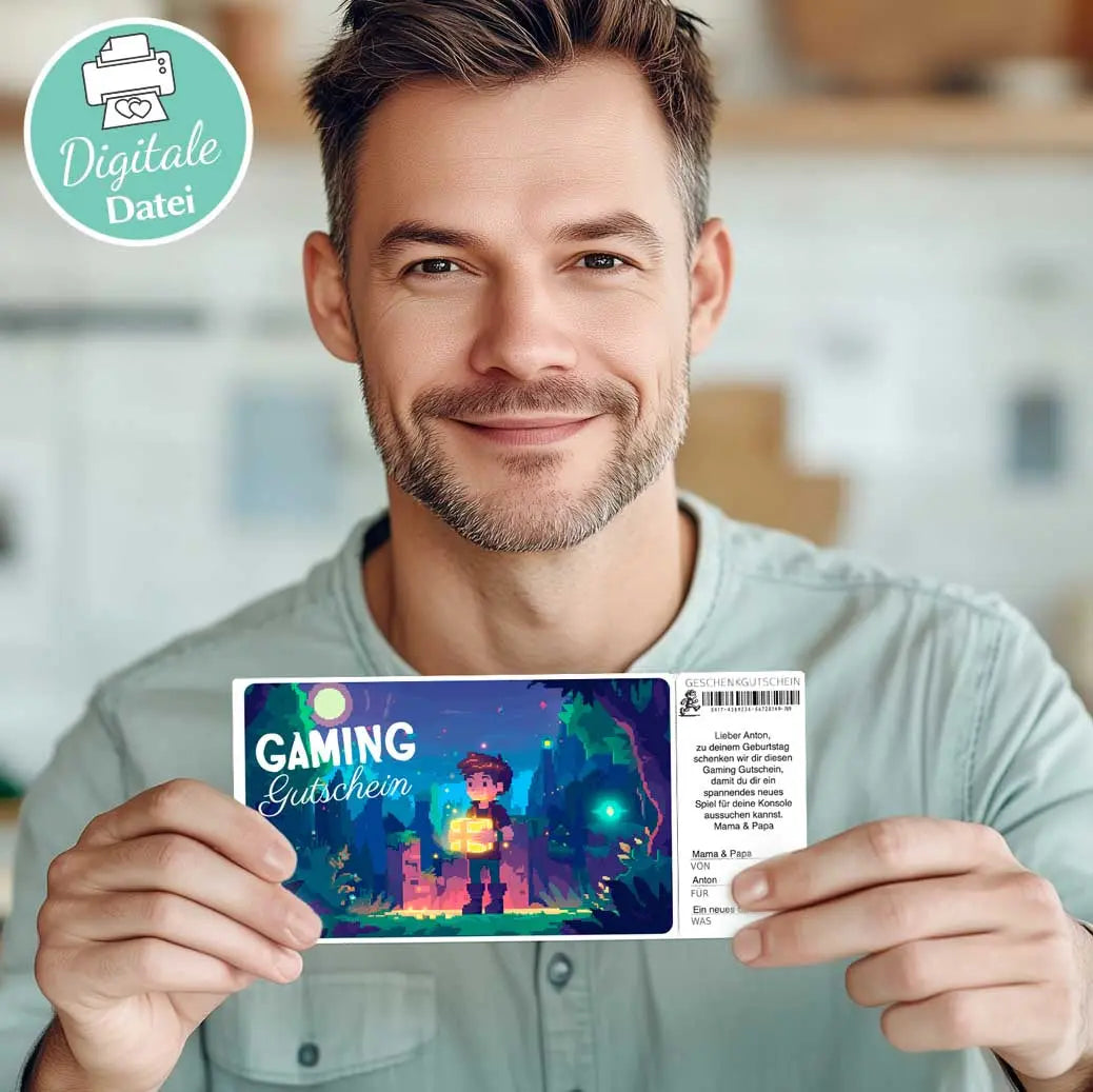 Gaming Gutschein Vorlage Herzensprojekt Manufaktur