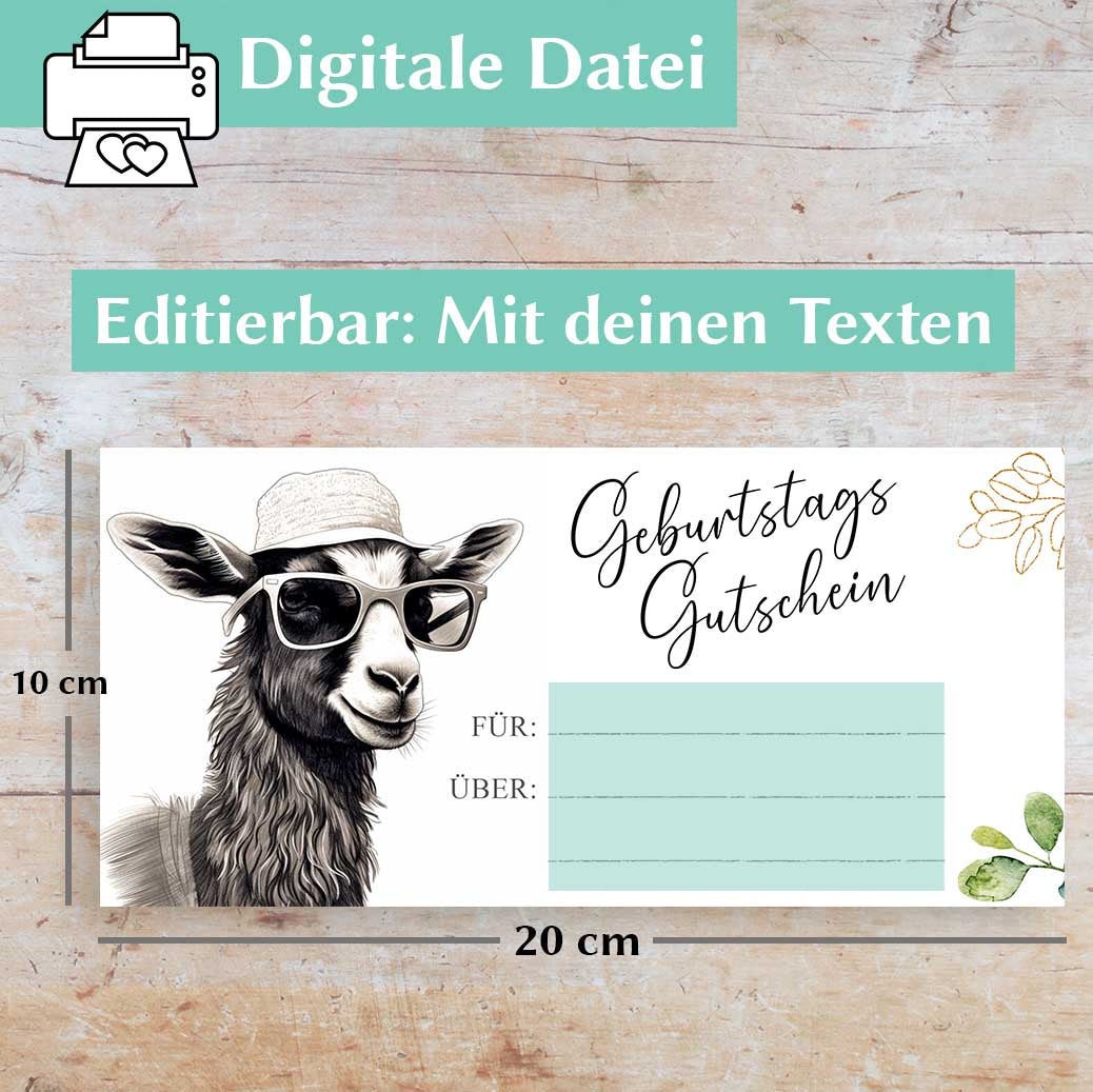 Geburtstag Gutschein Vorlage Herzensprojekt Manufaktur