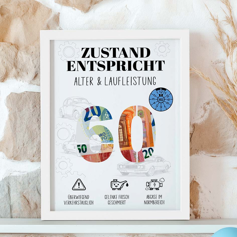 Geldgeschenk 60 Mann im Rahmen Herzensprojekt Manufaktur