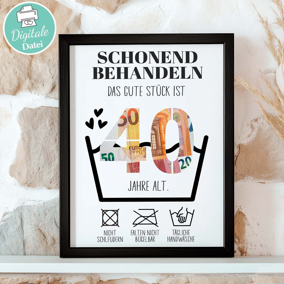 Geldgeschenk zum 40. Geburtstag Herzensprojekt Manufaktur