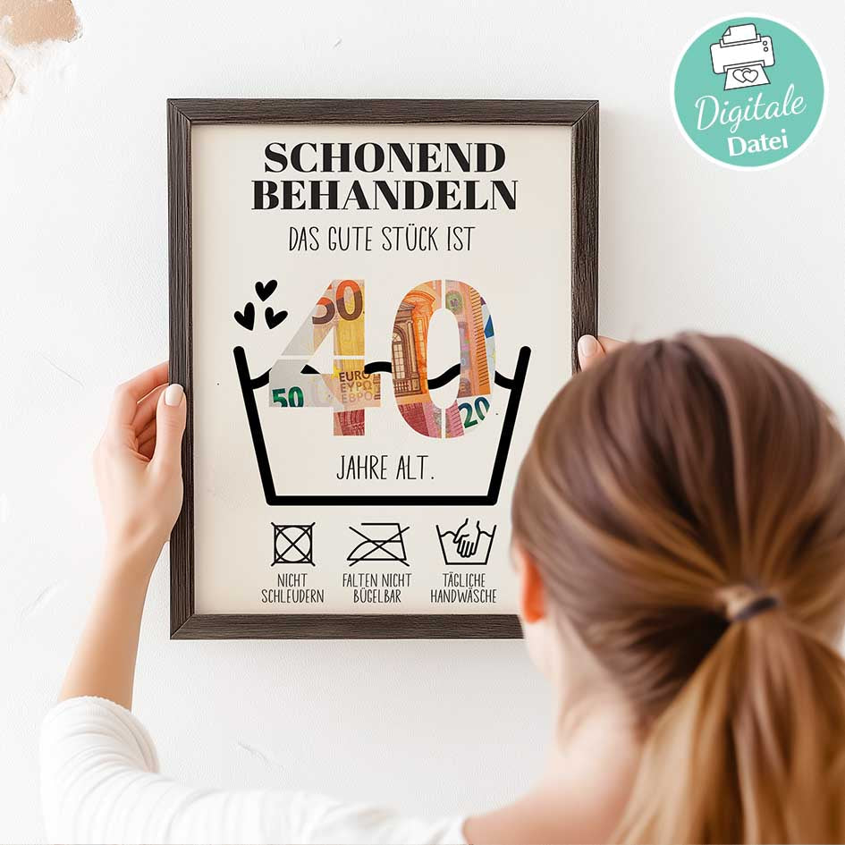 Geldgeschenk zum 40. Geburtstag Herzensprojekt Manufaktur