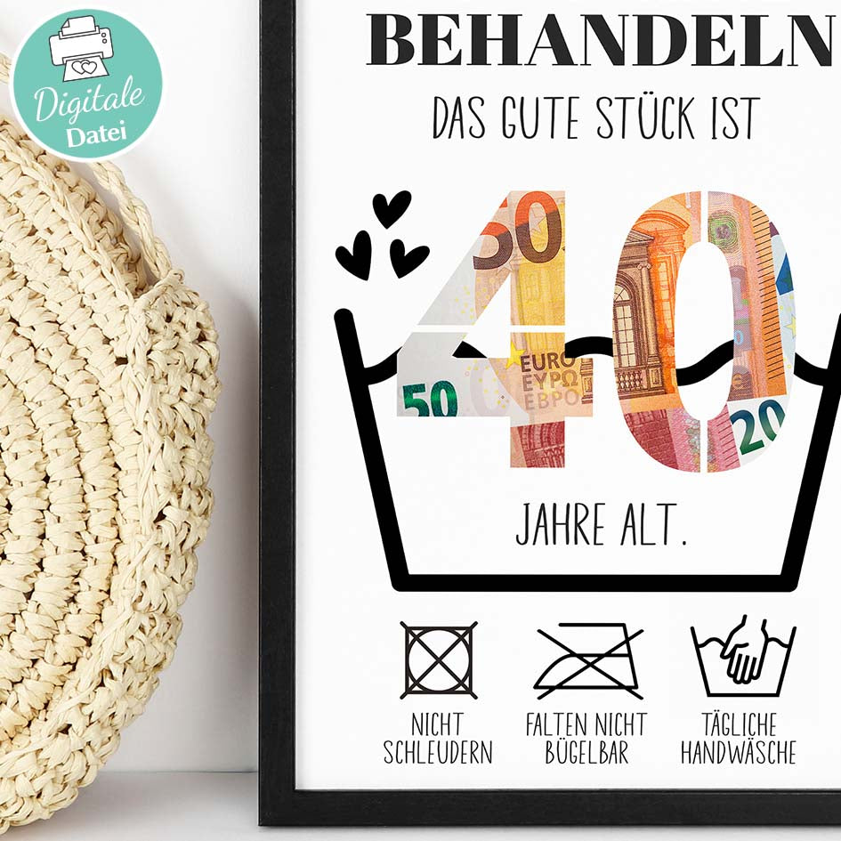 Geldgeschenk zum 40. Geburtstag Herzensprojekt Manufaktur