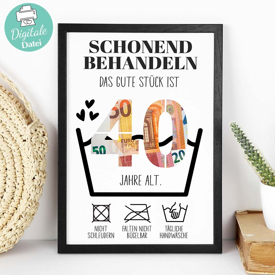 Geldgeschenk zum 40. Geburtstag Herzensprojekt Manufaktur