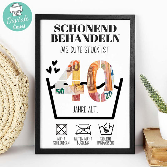 Geldgeschenk zum 40. Geburtstag Herzensprojekt Manufaktur
