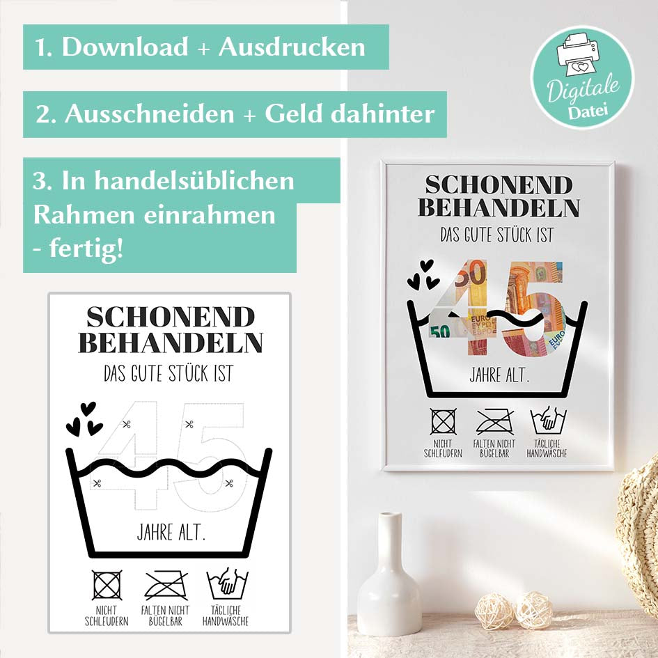 Geldgeschenk zum 45. Geburtstag Herzensprojekt Manufaktur