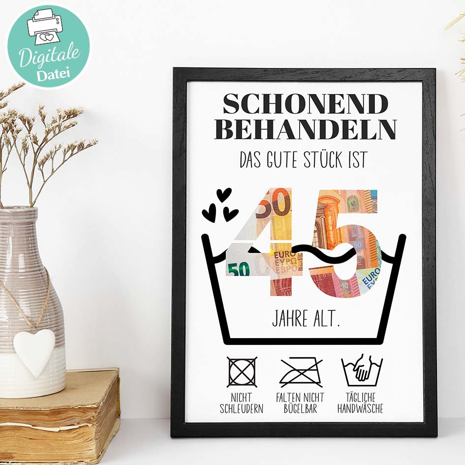 Geldgeschenk zum 45. Geburtstag Herzensprojekt Manufaktur