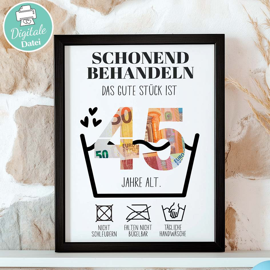 Geldgeschenk zum 45. Geburtstag Herzensprojekt Manufaktur