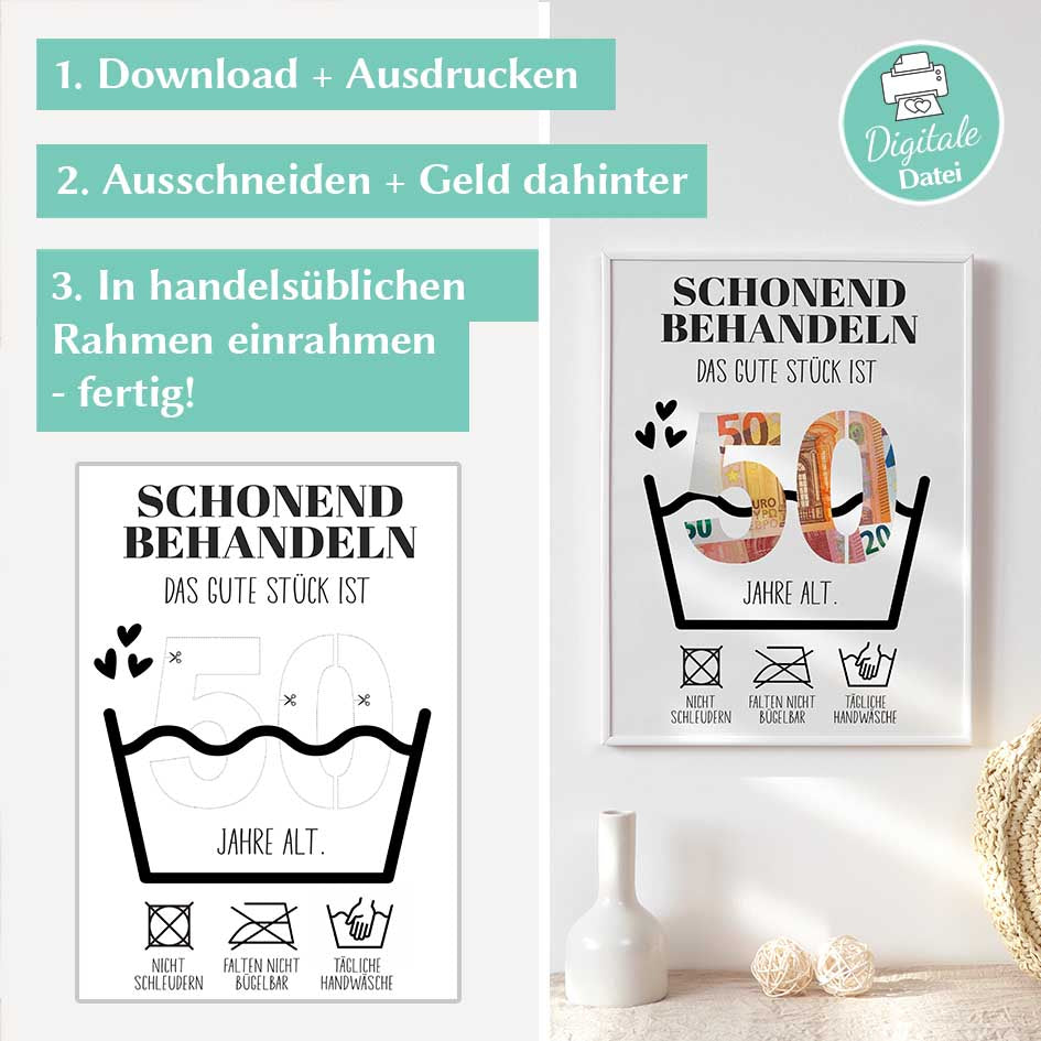 Geldgeschenk zum 50. Geburtstag Herzensprojekt Manufaktur