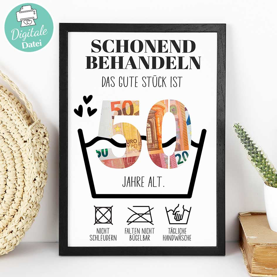 Geldgeschenk zum 50. Geburtstag Herzensprojekt Manufaktur