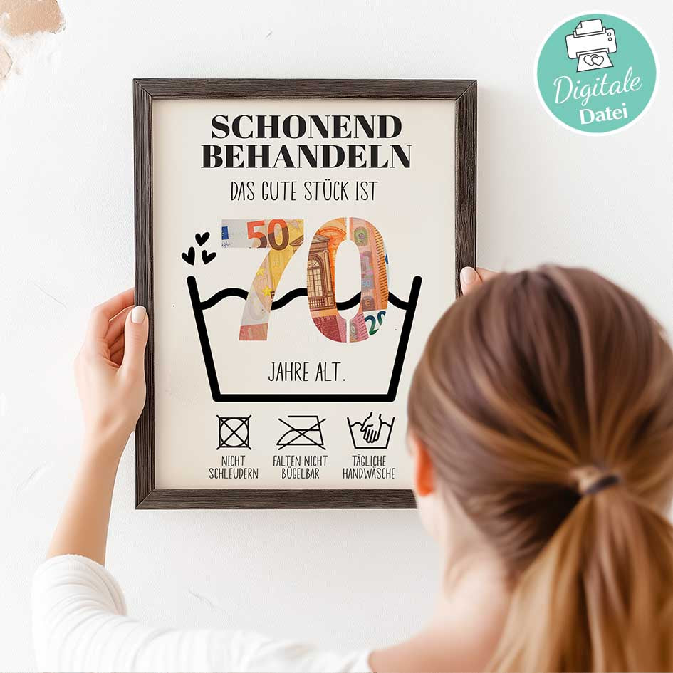 Geldgeschenk zum 70. Geburtstag Herzensprojekt Manufaktur