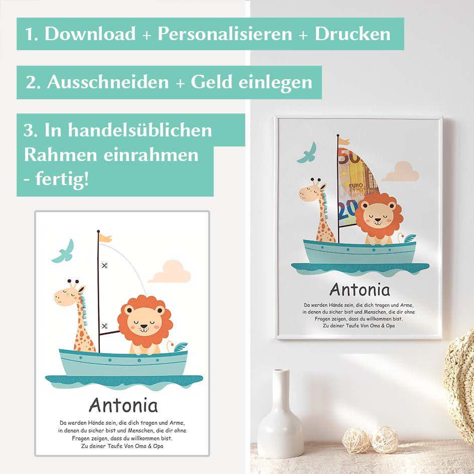 Geldgeschenk zur Taufe Herzensprojekt Manufaktur