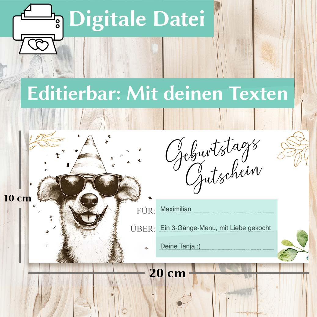 Geschenkgutschein Geburtstag Herzensprojekt Manufaktur