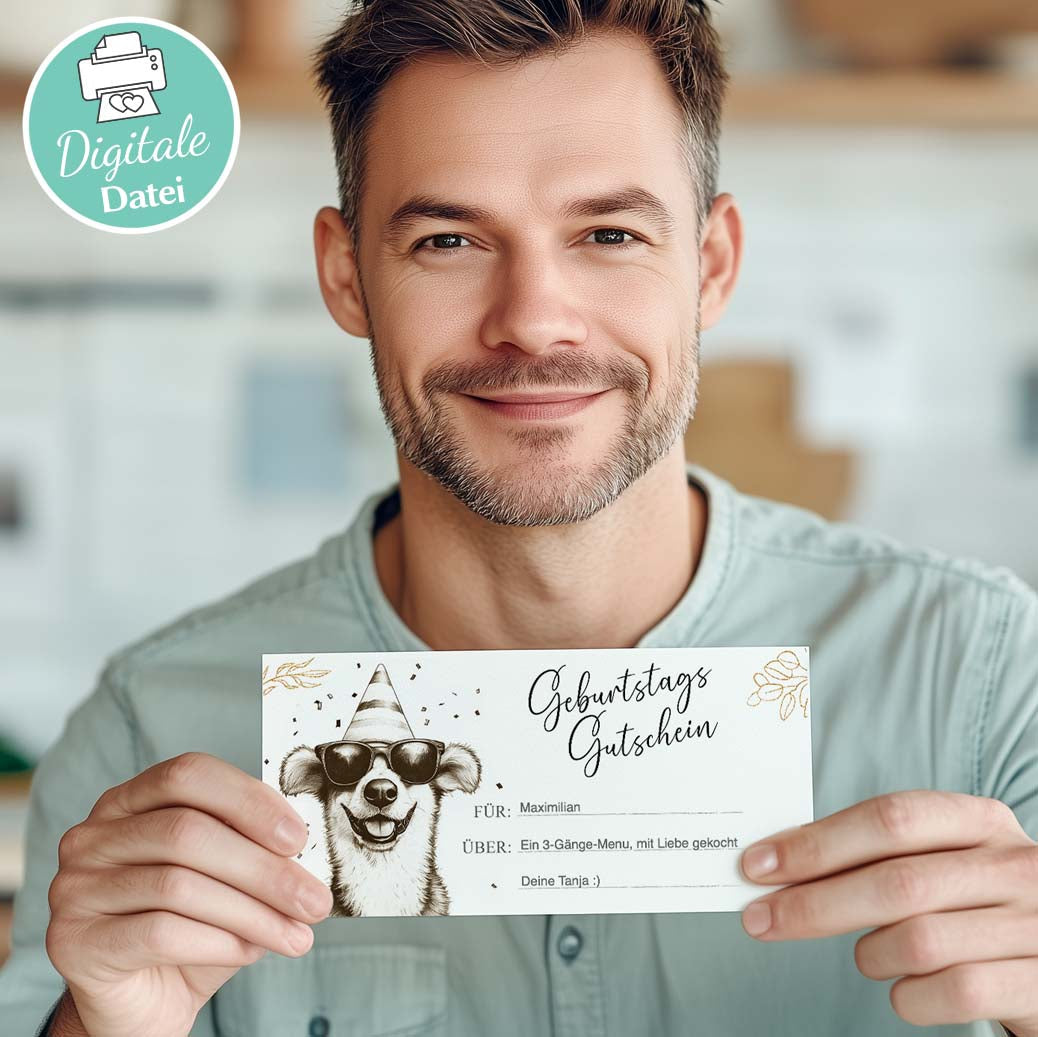 Geschenkgutschein Geburtstag Herzensprojekt Manufaktur