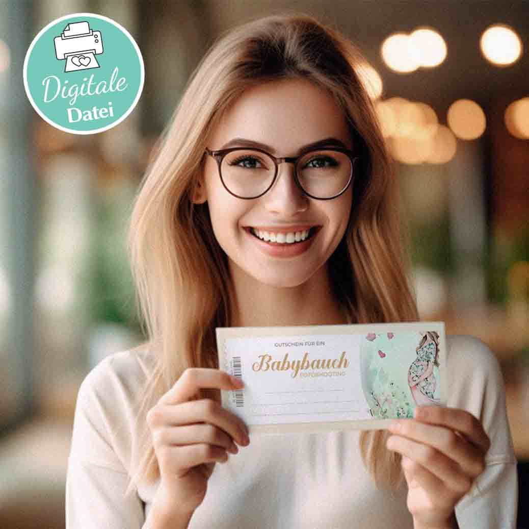 Babybauch Shooting Gutschein Herzensprojekt Manufaktur