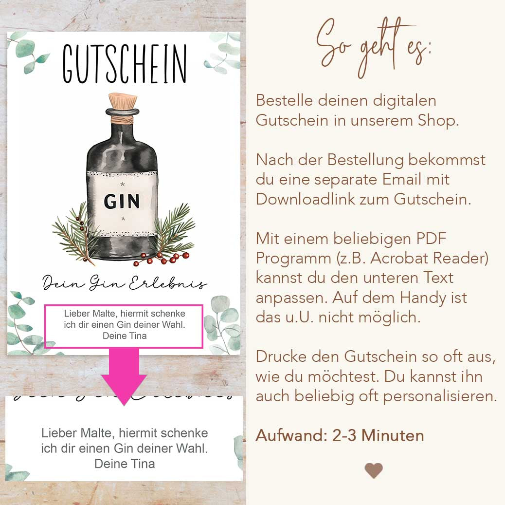 Gin Gutschein Herzensprojekt Manufaktur