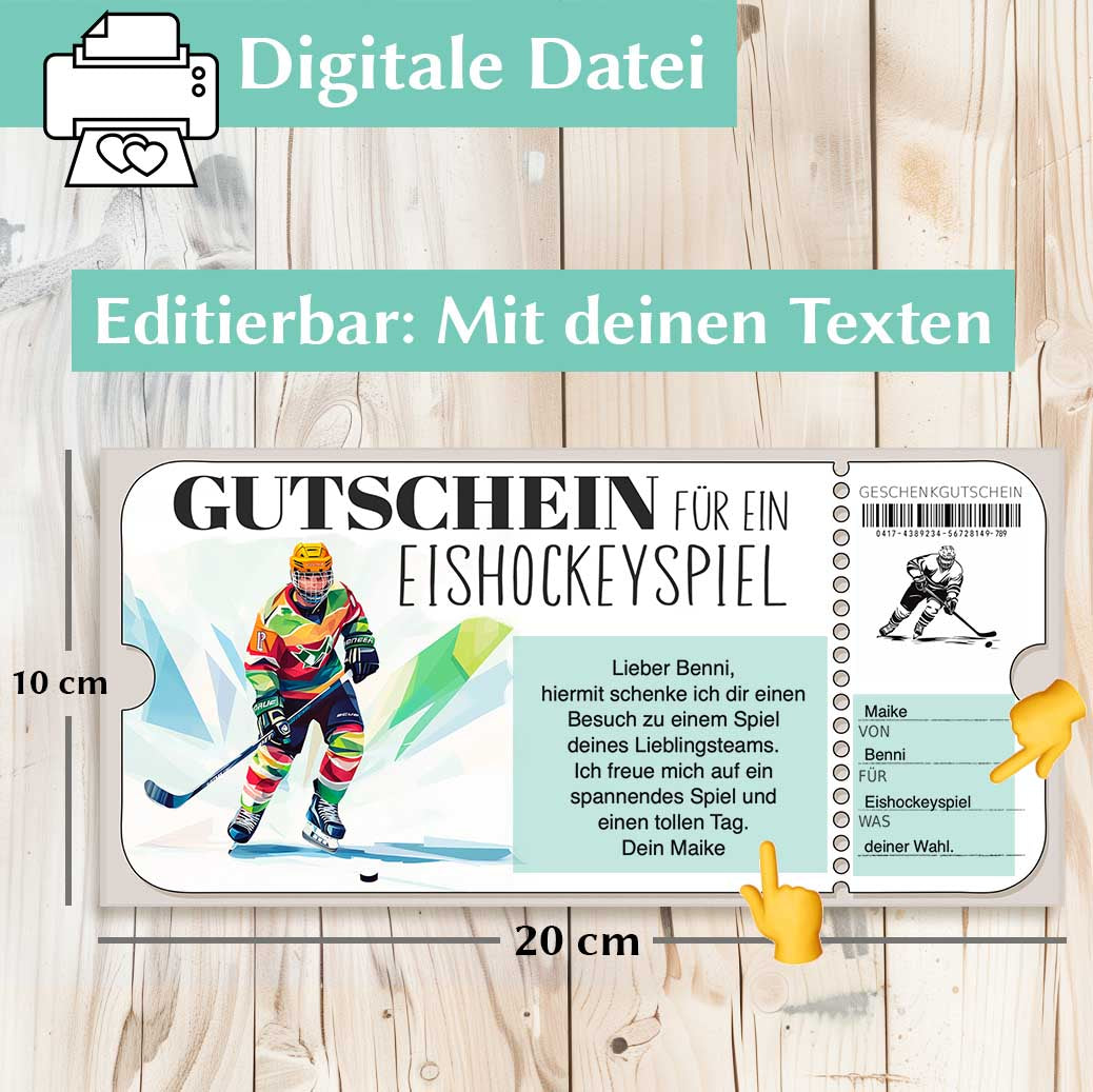 Gutschein Eishockey Spiel Herzensprojekt Manufaktur