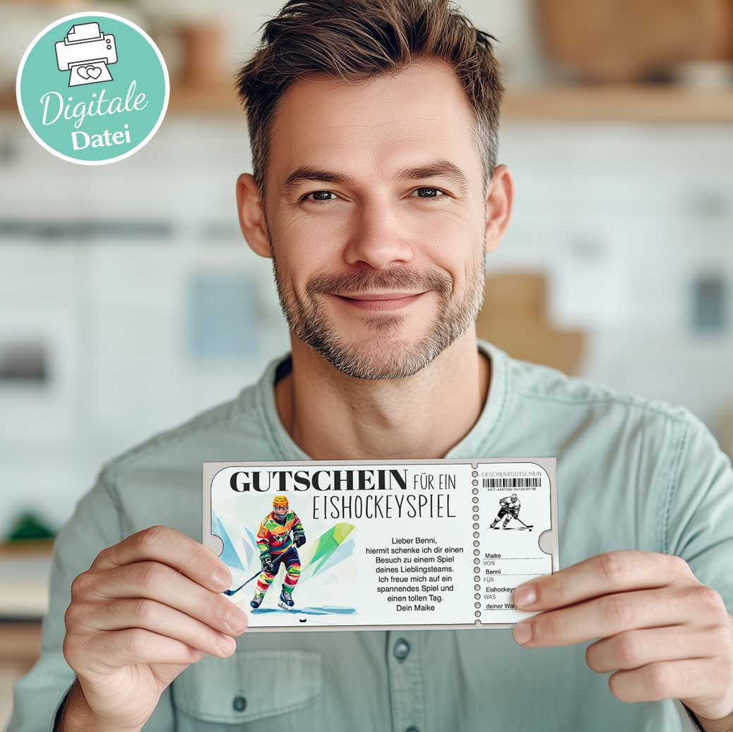 Gutschein Eishockey Spiel Herzensprojekt Manufaktur