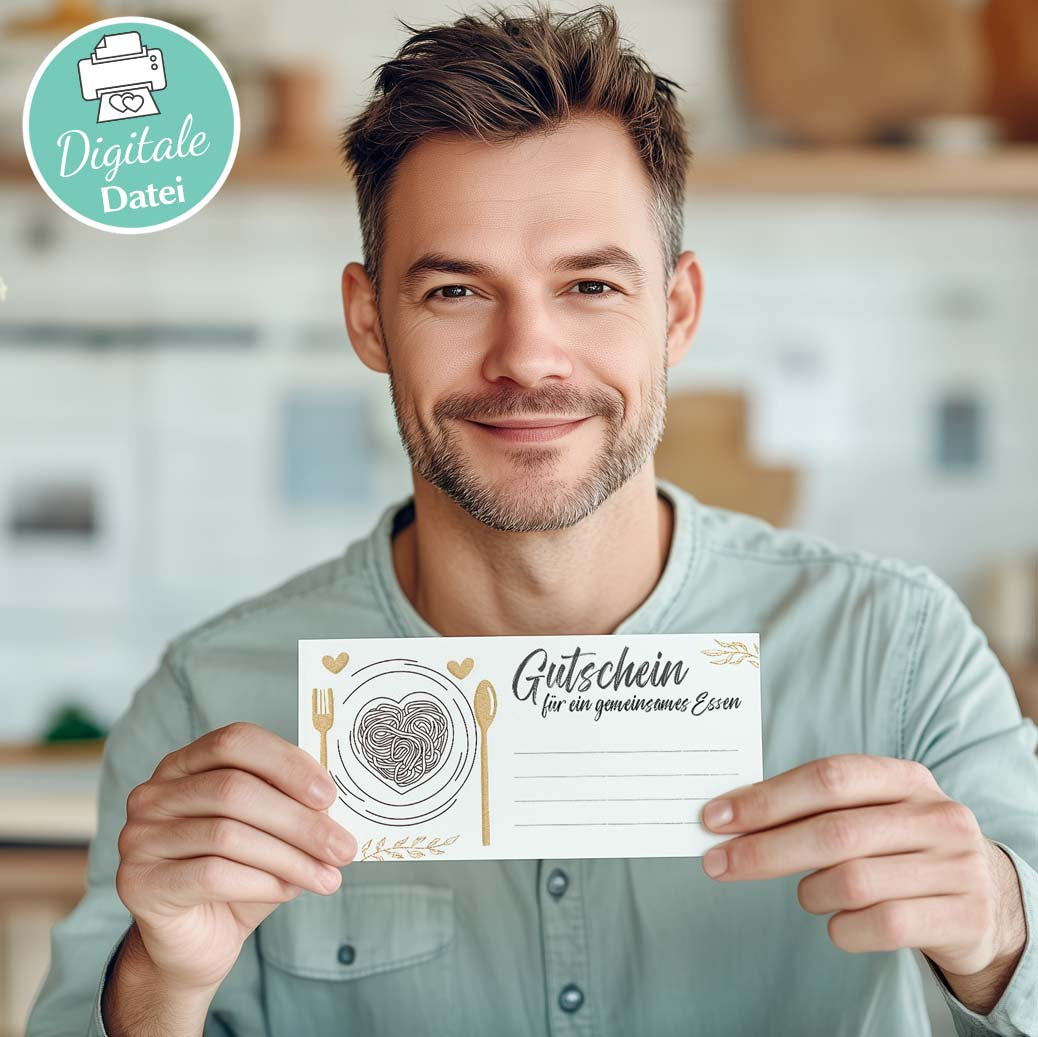 Gutscheinvorlage Essen gehen Herzensprojekt Manufaktur