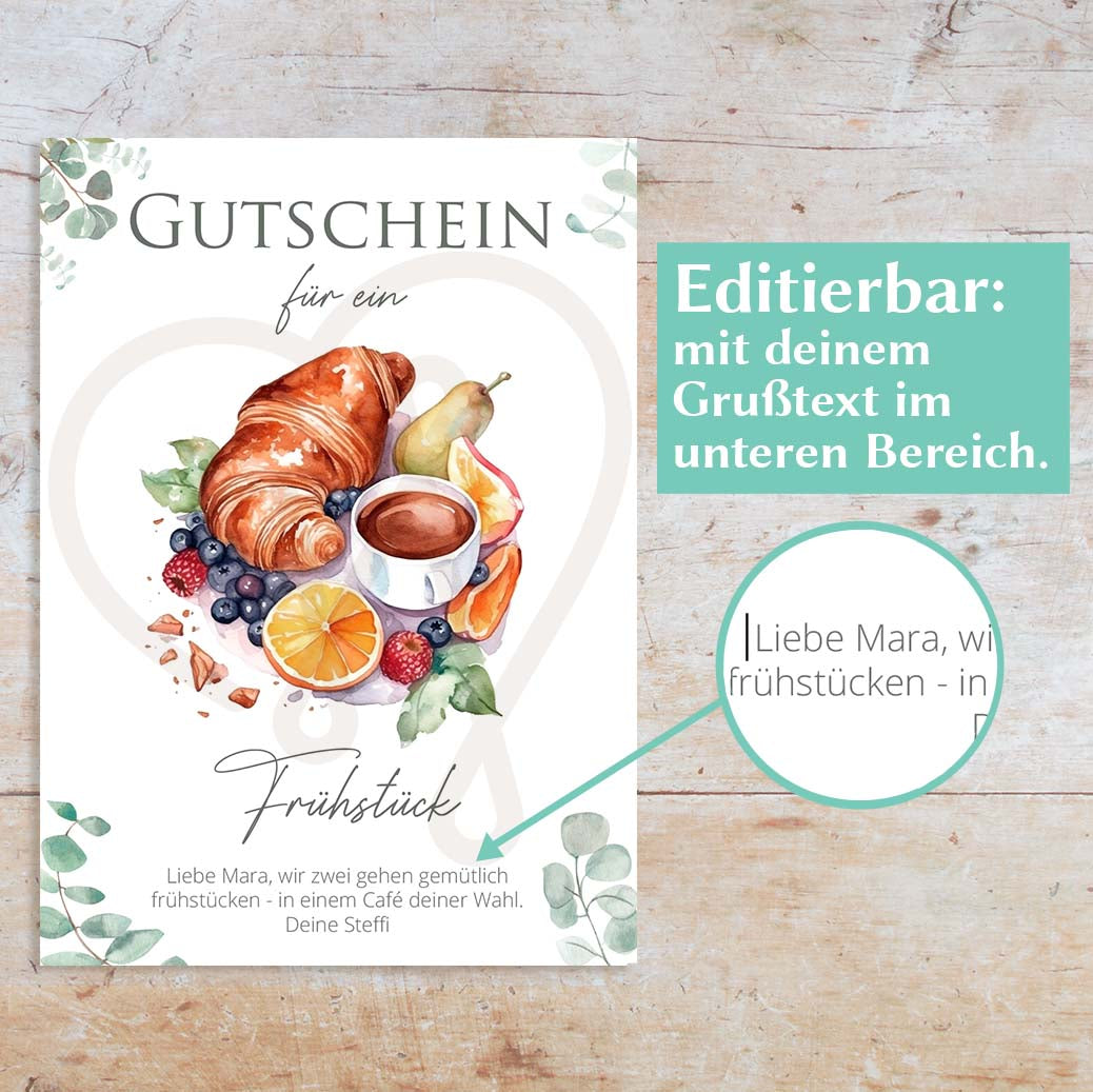 Gutschein Frühstücken Herzensprojekt Manufaktur
