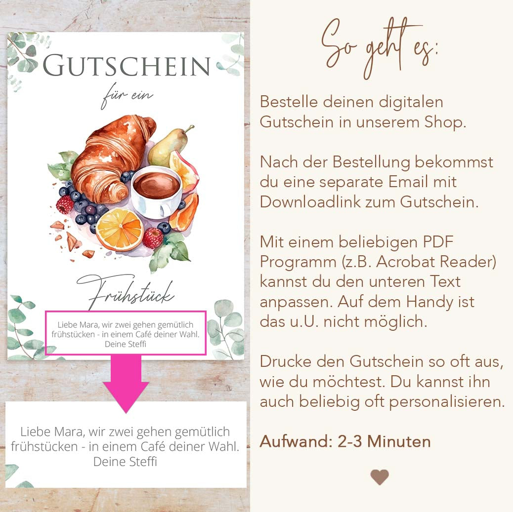 Gutschein Frühstücken Herzensprojekt Manufaktur