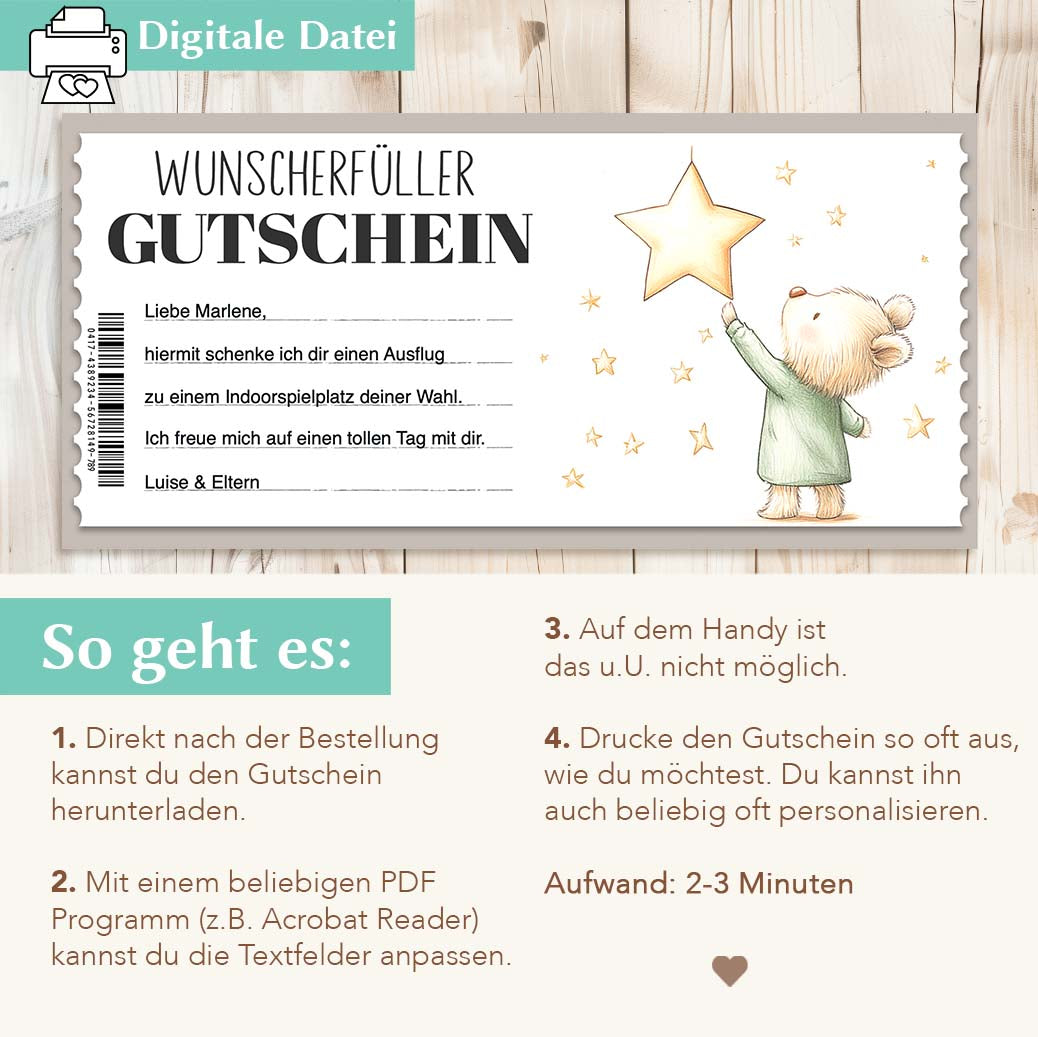 Gutschein für Kinder Herzensprojekt Manufaktur
