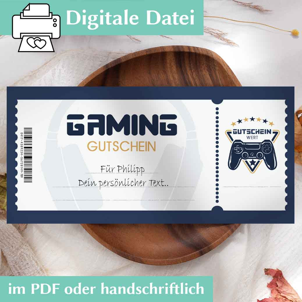 Gaming Gutschein Herzensprojekt Manufaktur